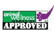 Our whole food-based raw organic Veggie-Hides dog treats are Animal Wellness Magazine approved